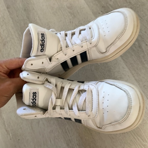 Adidas Hoops 2.0 Mid J 'White Legend Ink' Shoes‎ - Picture 6 of 8